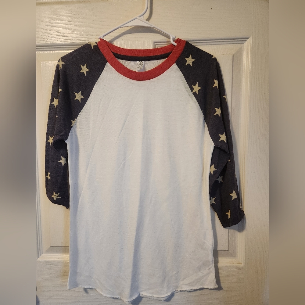 PATRIOTIC TOP SZ S, LADIES, NWOT